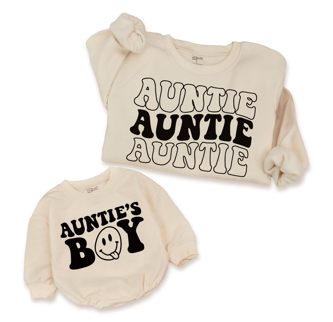 Celebrate Auntie Love: Personalized apparel for aunts, nephews, and nieces.