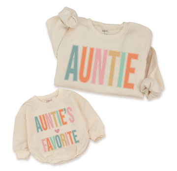 Auntie's Favorite Tees & Rompers: Matching outfits for kids and aunts.
