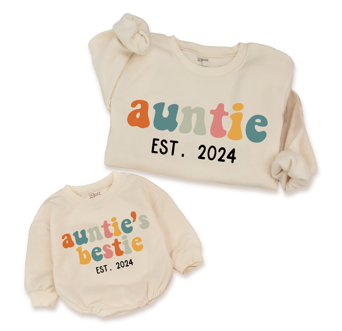 Matching Family Outfits for Aunt & Niece: Custom apparel celebrating their bond.