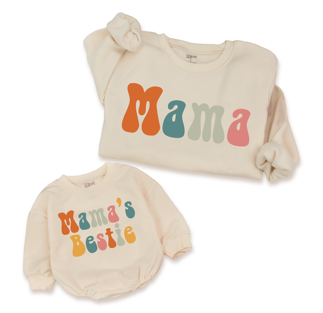 Mamas Bestie Tees & Rompers: Matching outfits for moms and their little ones.