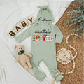 Custom Bestie Baby bodysuit and Hat Full Set, Newborn Set, Baby Shower Gift, Long Sleeve Bodysuit, Customized Name - LuthCreative