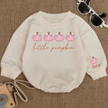 Baby Bodysuit Romper Long Sleeve Little Pumpkin Personalized Custom Babysuit - Gift For Baby And Mom - LuthCreative