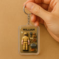 3D Style Dog Groomer Keychain - Custom Father's Day Gift for Him 