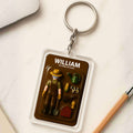 3D Style Farmer Keychain - Custom Father's Day Gift for Him 
