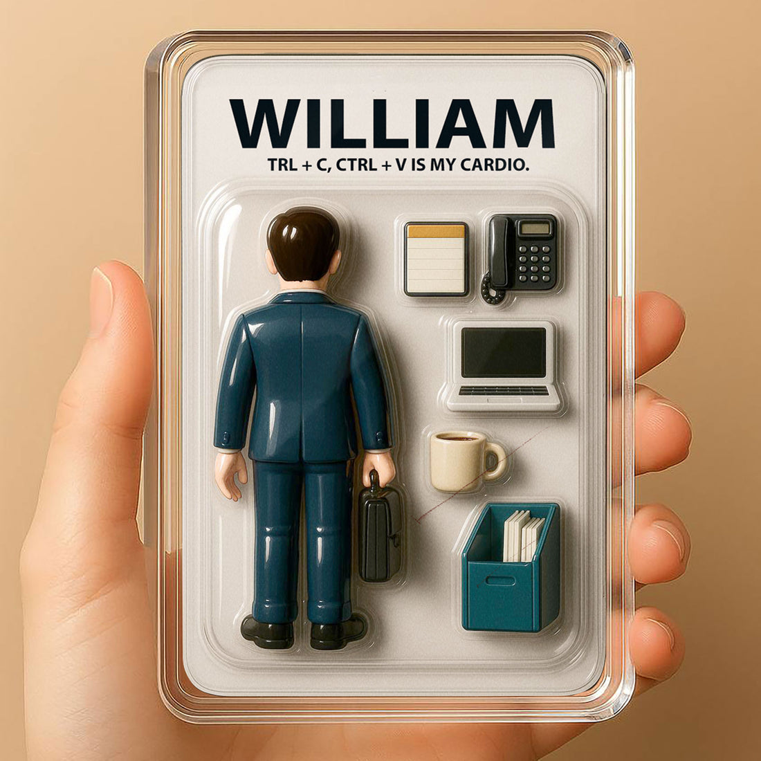Personalized Office Worker Father's Day Gift Decor Acrylic Plaque - Custom Office Worker Father's Day 3D Plaque
