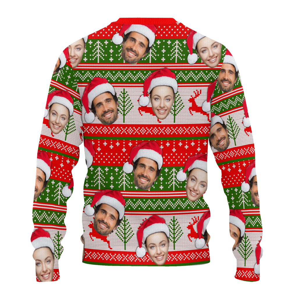 Personalized Gift Custom Ugly Christmas Sweater, Custom Face Crewneck Sweatshirt, Personalized Family Photo Sweater, Custom Gift for Men Women, Family Party Gifts Wool Sweater - LuthCreative