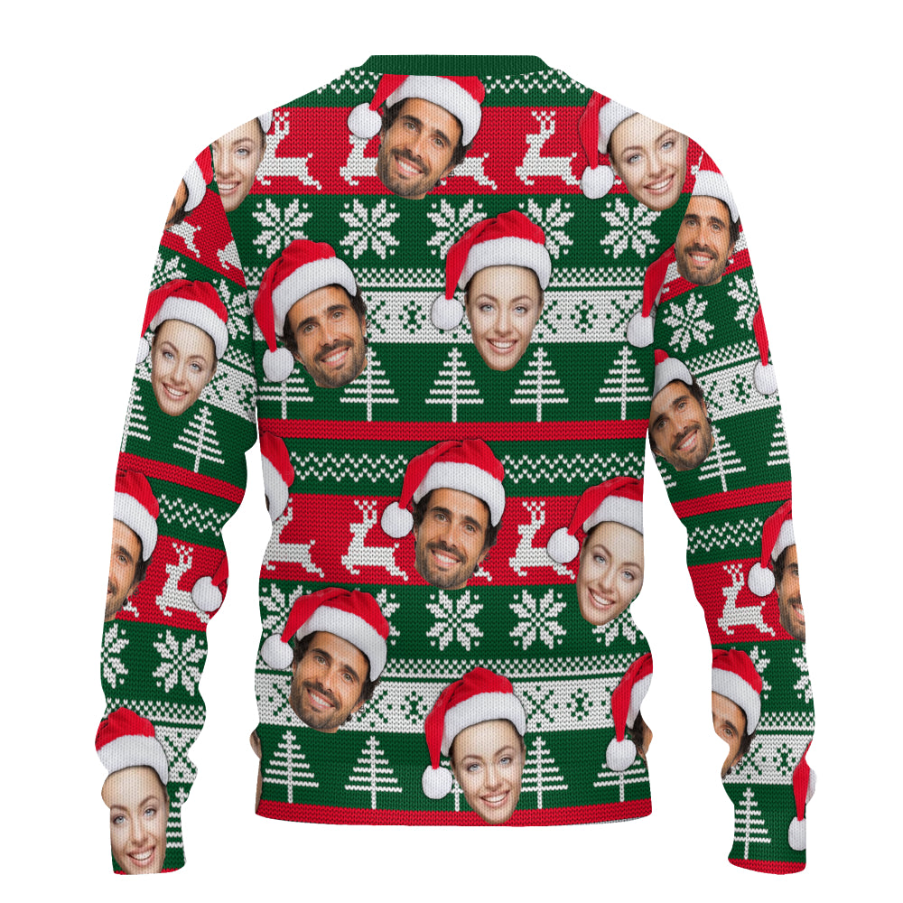 Personalized Gift Custom Ugly Christmas Sweater, Custom Face Crewneck Sweatshirt, Personalized Family Photo Sweater, Custom Gift for Men Women, Family Party Gifts Wool Sweater - LuthCreative
