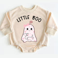 Romper Baby Long Sleeve Customize Little Boo Personalized Custom Babysuit - Gift For Baby - LuthCreative