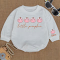 Baby Bodysuit Romper Long Sleeve Little Pumpkin Personalized Custom Babysuit - Gift For Baby And Mom - LuthCreative