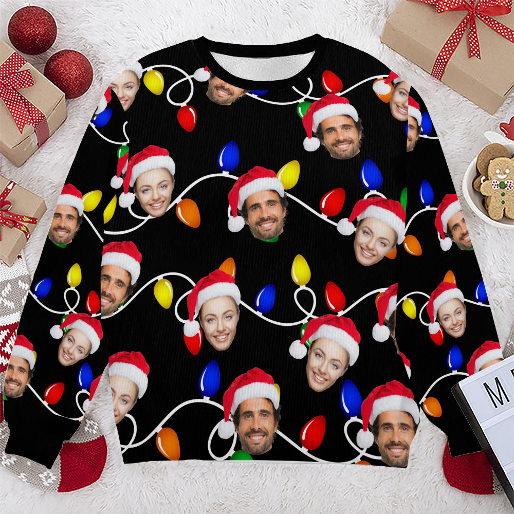 Personalized Gift Custom Ugly Christmas Sweater, Custom Face Crewneck Sweatshirt, Personalized Family Photo Sweater, Custom Gift for Men Women, Family Party Gifts Wool Sweater - LuthCreative