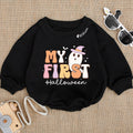 Baby Romper Long Sleeve Customize My First Halloween Personalized Custom Babysuit - Gift For Baby - LuthCreative