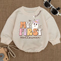 Baby Romper Long Sleeve Customize My First Halloween Personalized Custom Babysuit - Gift For Baby - LuthCreative