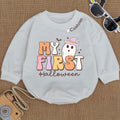 Baby Romper Long Sleeve Customize My First Halloween Personalized Custom Babysuit - Gift For Baby - LuthCreative
