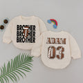 Baby Romper Long Sleeve Customize Brother Personalized Custom Babysuit - Gift For Baby - LuthCreative