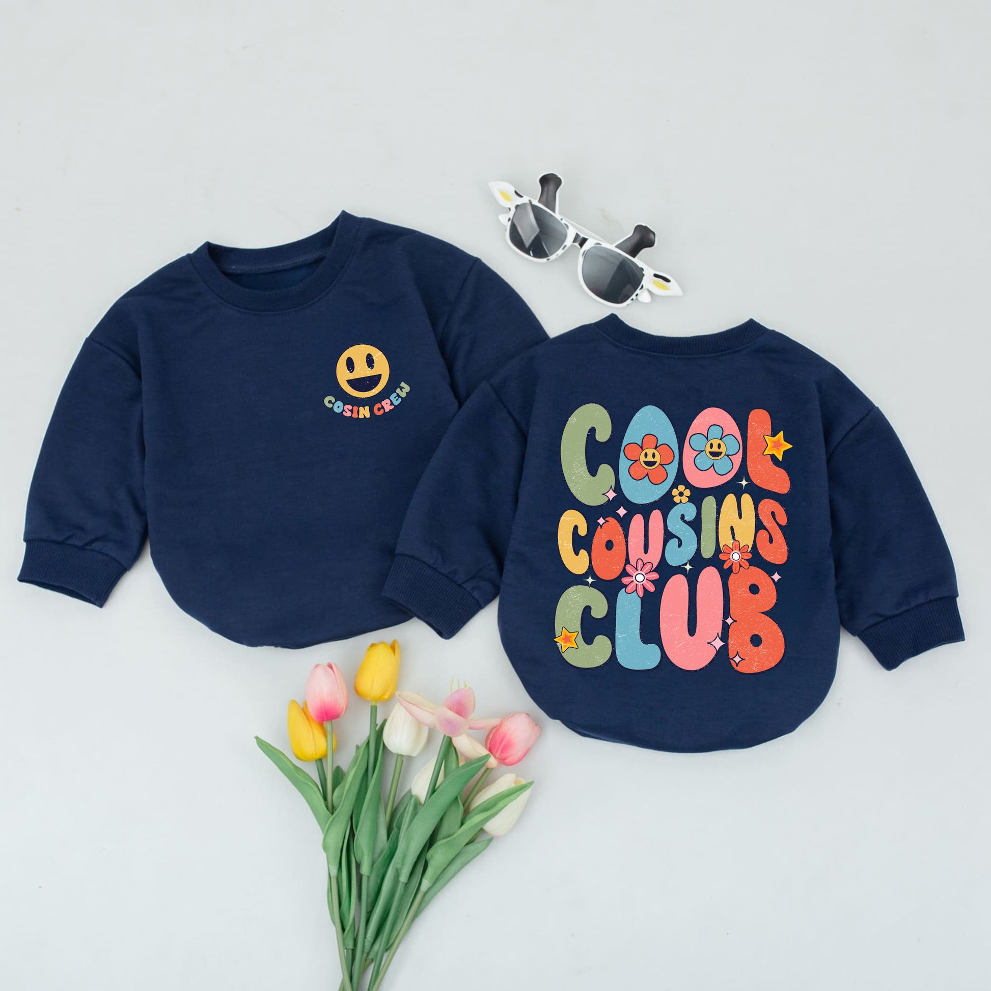 Baby Romper Long Sleeve Customize Cool Cousins Club Personalized Custom Babysuit - Gift For Baby - LuthCreative