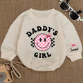 Baby Romper Long Sleeve Customize Daddy's Girl Personalized Custom Babysuit - Gift For Baby - LuthCreative