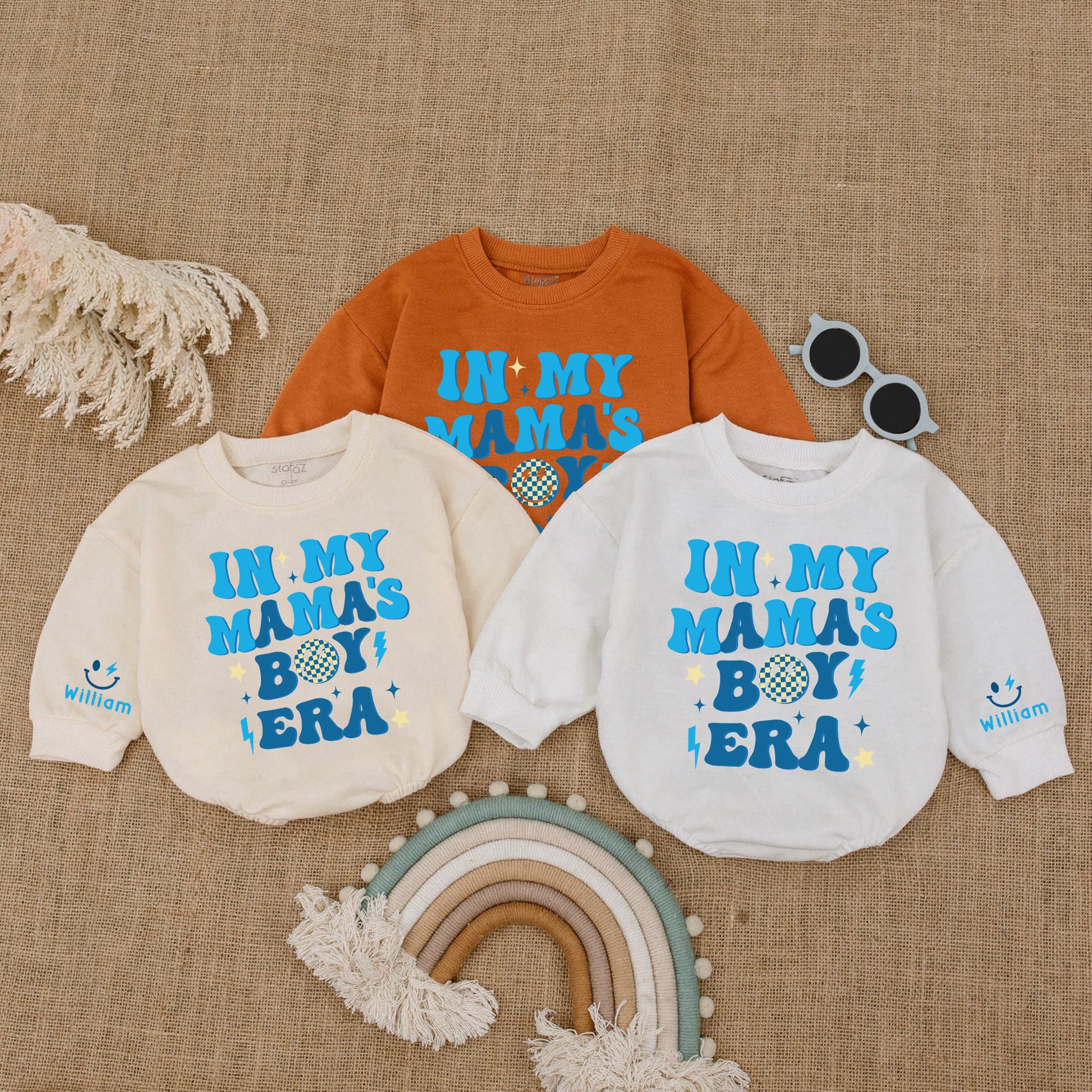 Baby Romper Long Sleeve Customize In My Mama's Boy Era Personalized Custom Babysuit - Gift For Baby - LuthCreative