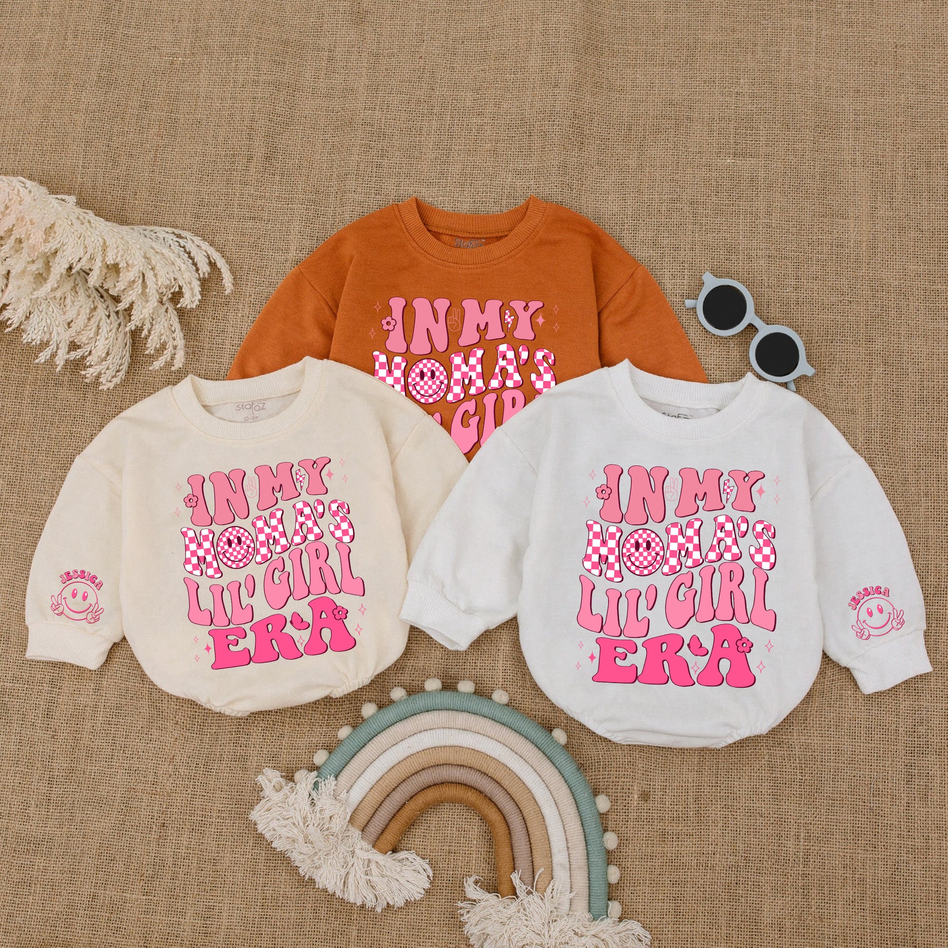 Baby Romper Long Sleeve Customize In My Moma's Lil' Girl Era Personalized Custom Babysuit - Gift For Baby - LuthCreative
