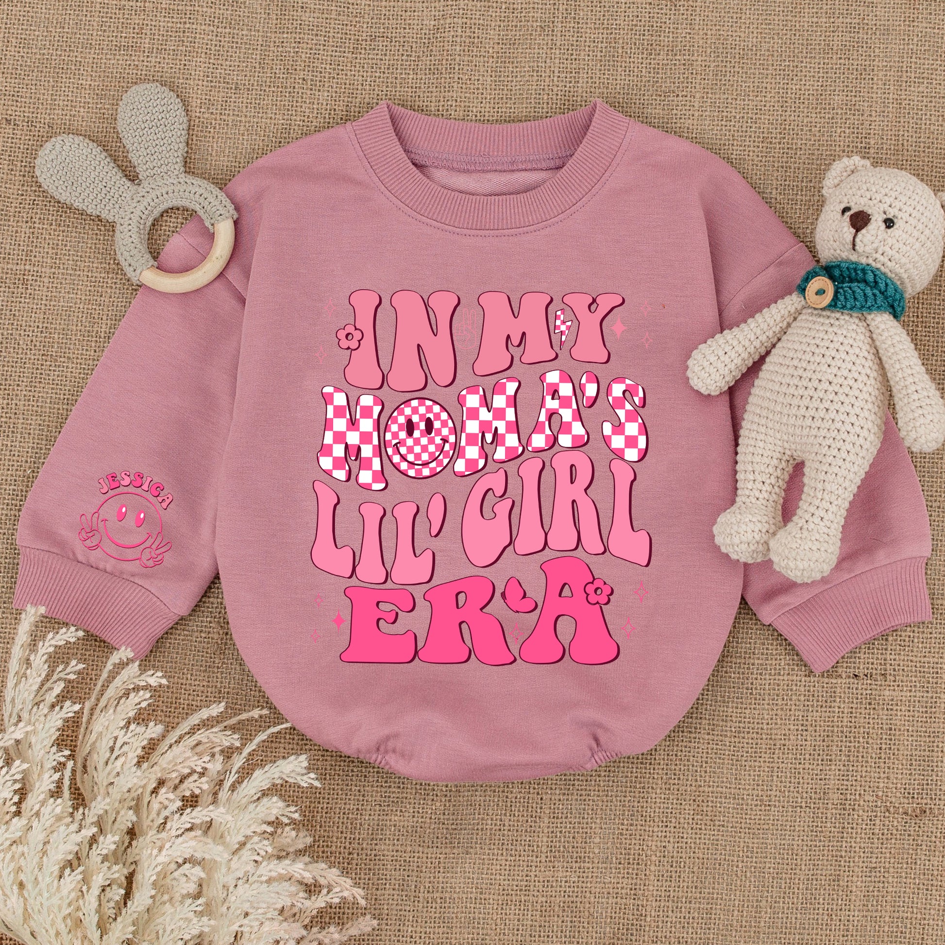 Baby Romper Long Sleeve Customize In My Moma's Lil' Girl Era Personalized Custom Babysuit - Gift For Baby - LuthCreative