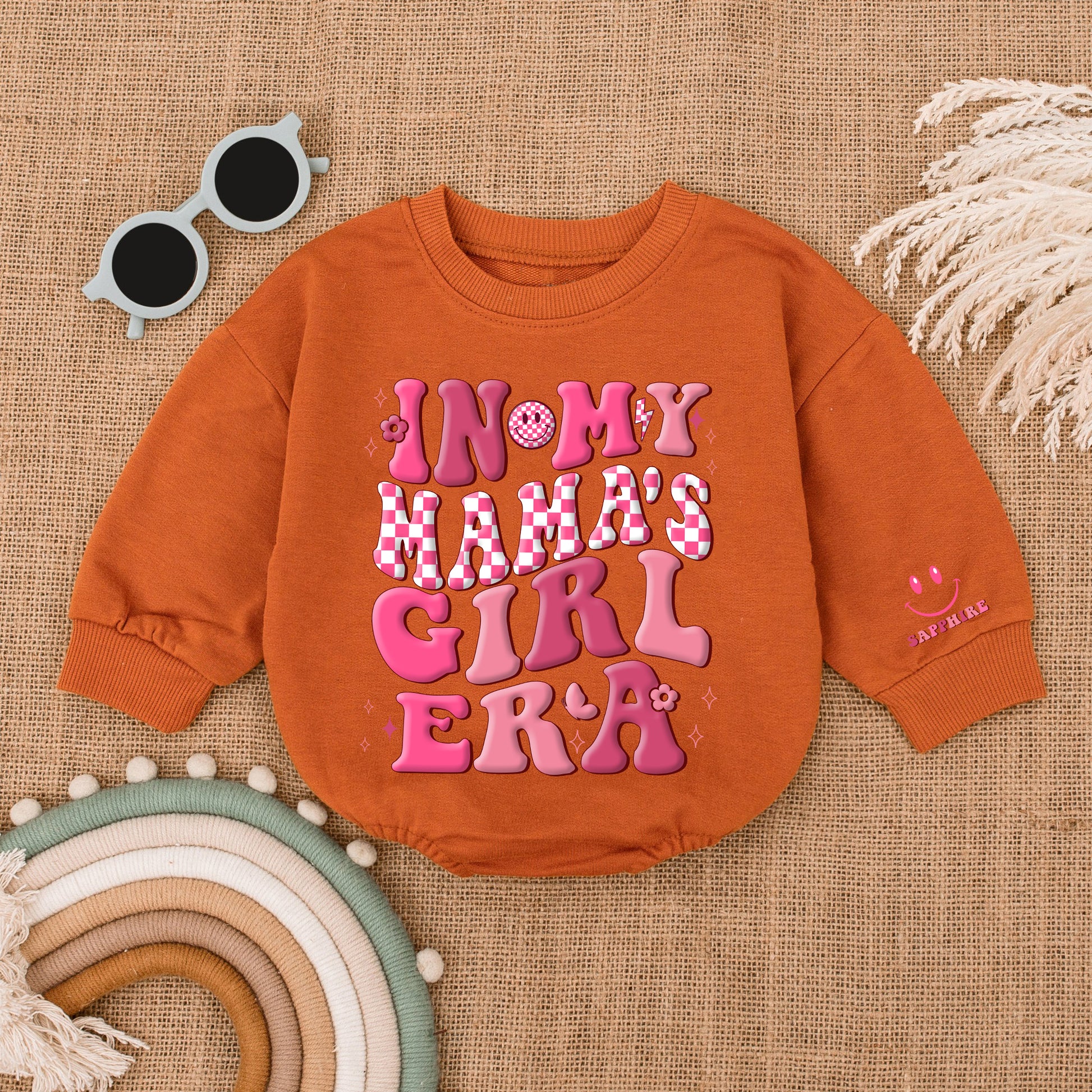 Baby Romper Long Sleeve Customize In My Mama's Girl Era Personalized Custom Babysuit - Gift For Baby - LuthCreative