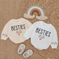 Baby Romper Long Sleeve Customize Besties Just like our moms Personalized Custom Babysuit - Gift For Baby - LuthCreative