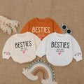 Baby Romper Long Sleeve Customize Besties Just like our moms Personalized Custom Babysuit - Gift For Baby - LuthCreative