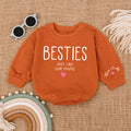 Baby Romper Long Sleeve Customize Besties Just like our moms Personalized Custom Babysuit - Gift For Baby - LuthCreative