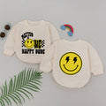 Baby Bodysuit Romper Long Sleeve Customize One Happy Due Personalized Custom Babysuit - Gift For Baby - LuthCreative