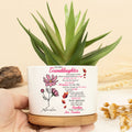A Blessing From God: When I Asked for an Angel, He Gave Me You – Birth Month Flower Ceramic Plant Pot for My Granddaughter