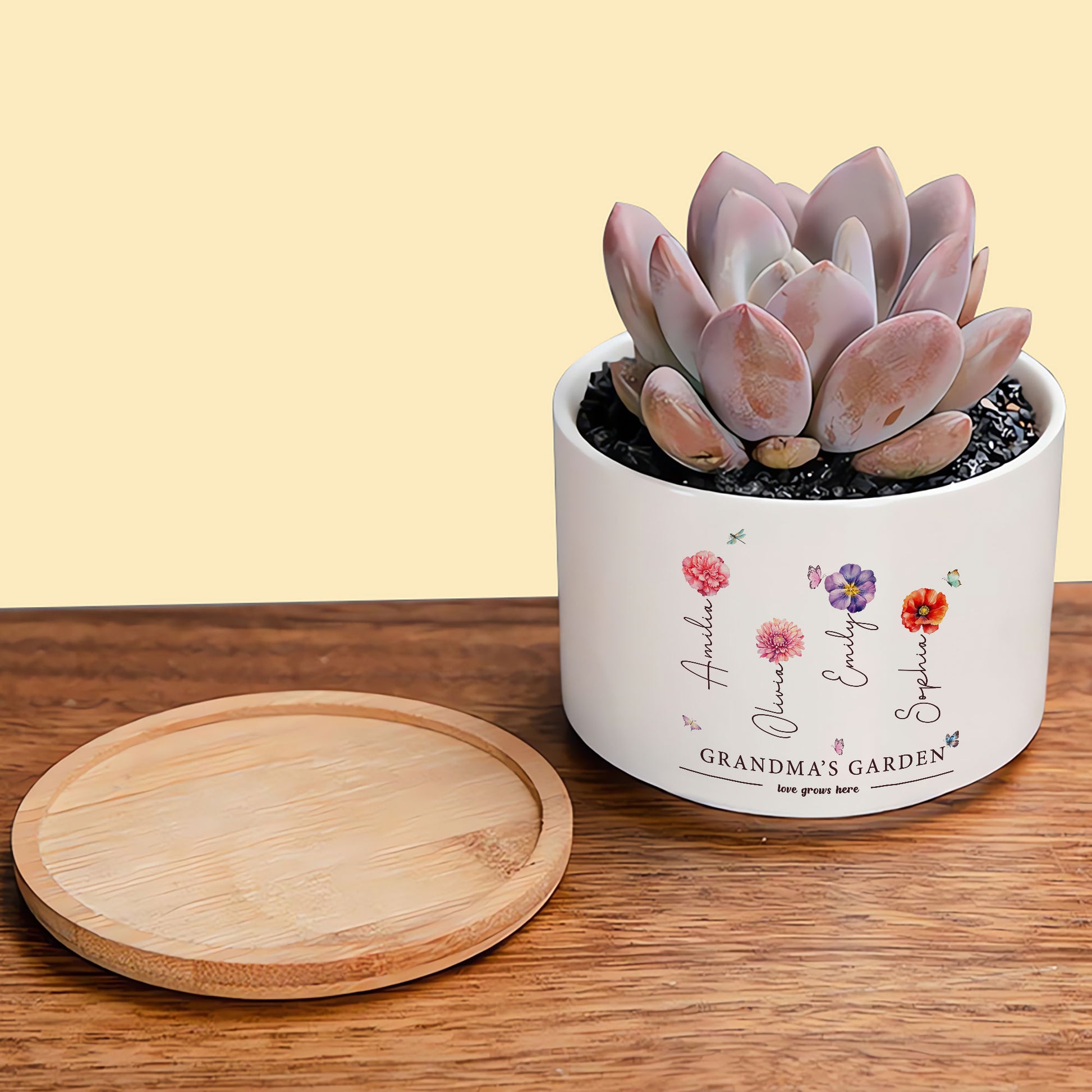 A Blooming Reminder: Grandma’s Garden Personalized Plant Pot for Every Special Moment