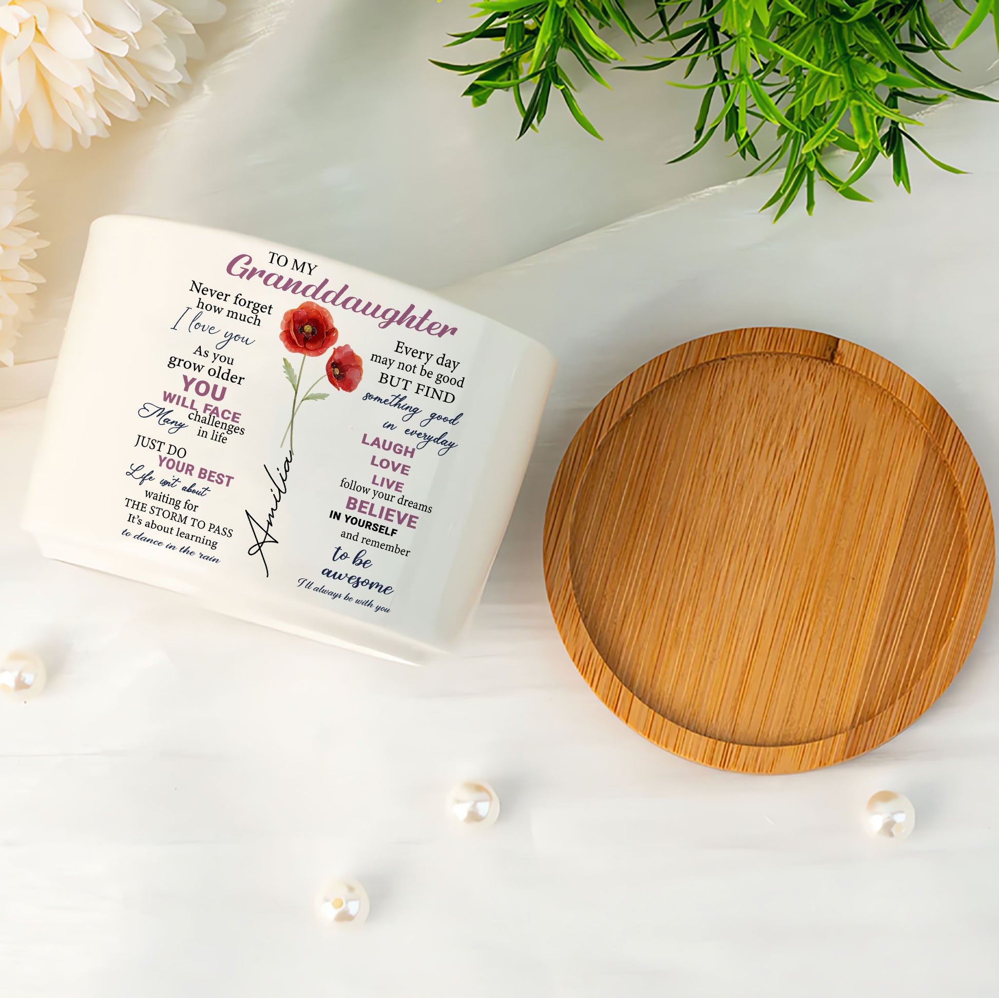 A Forever Reminder: Never Forget How Much I Love You – Birth Month Flower Ceramic Plant Pot
