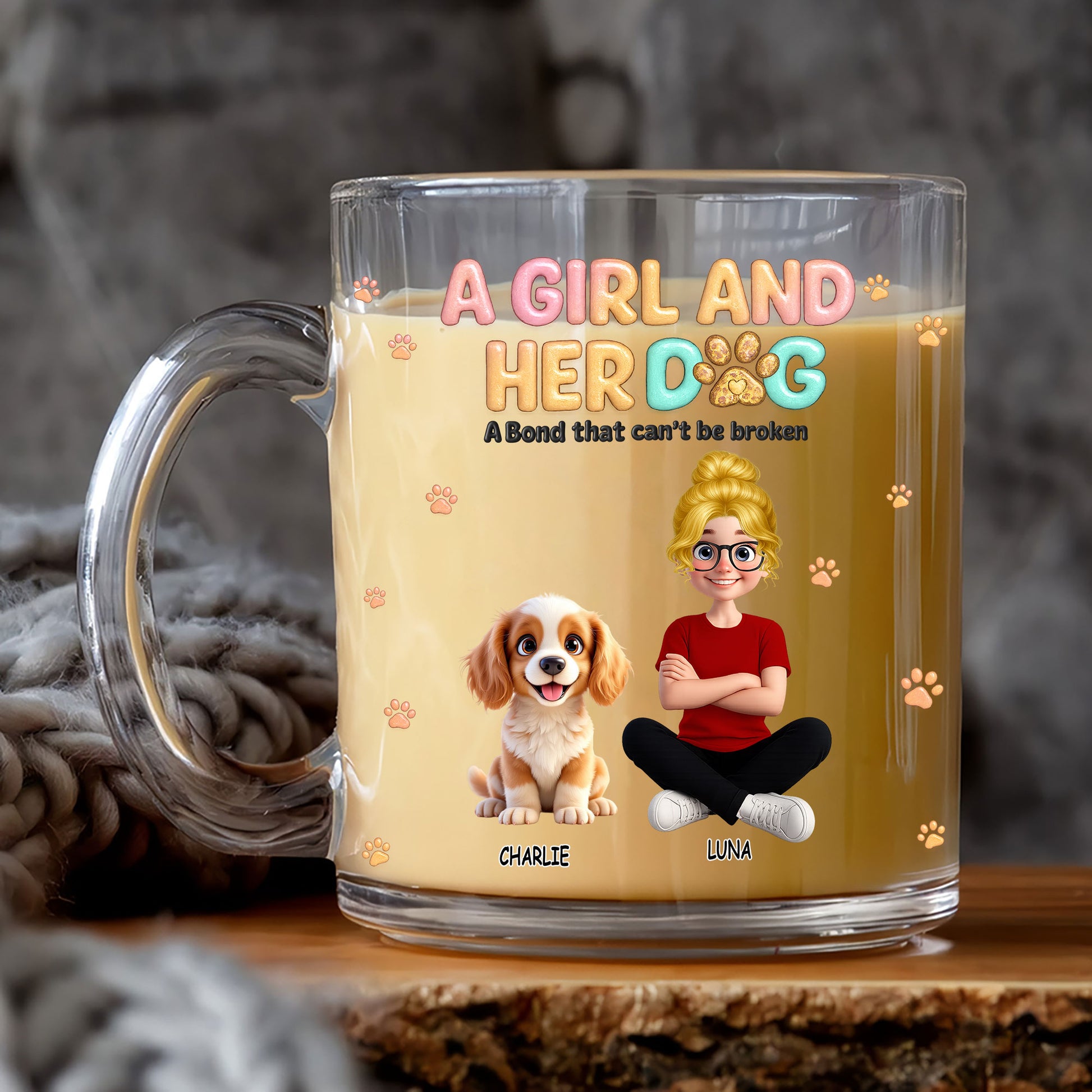 "A Girl and Her Dog" Custom Mug - Personalized Pet Lover Gift
