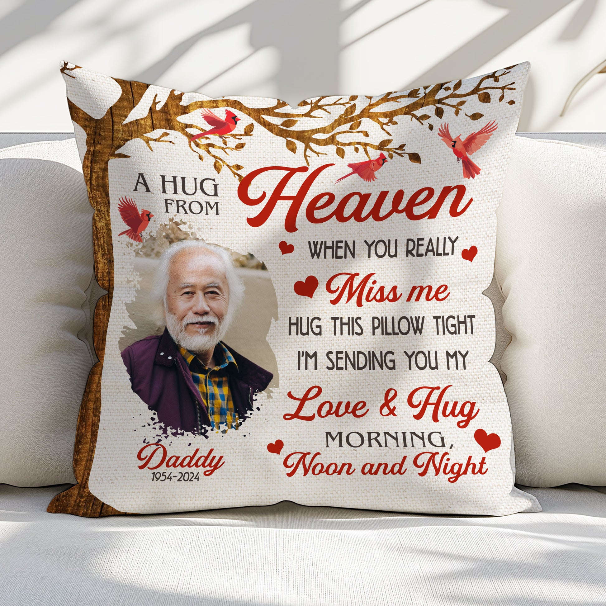A Hug From Heaven Personalized Pillow