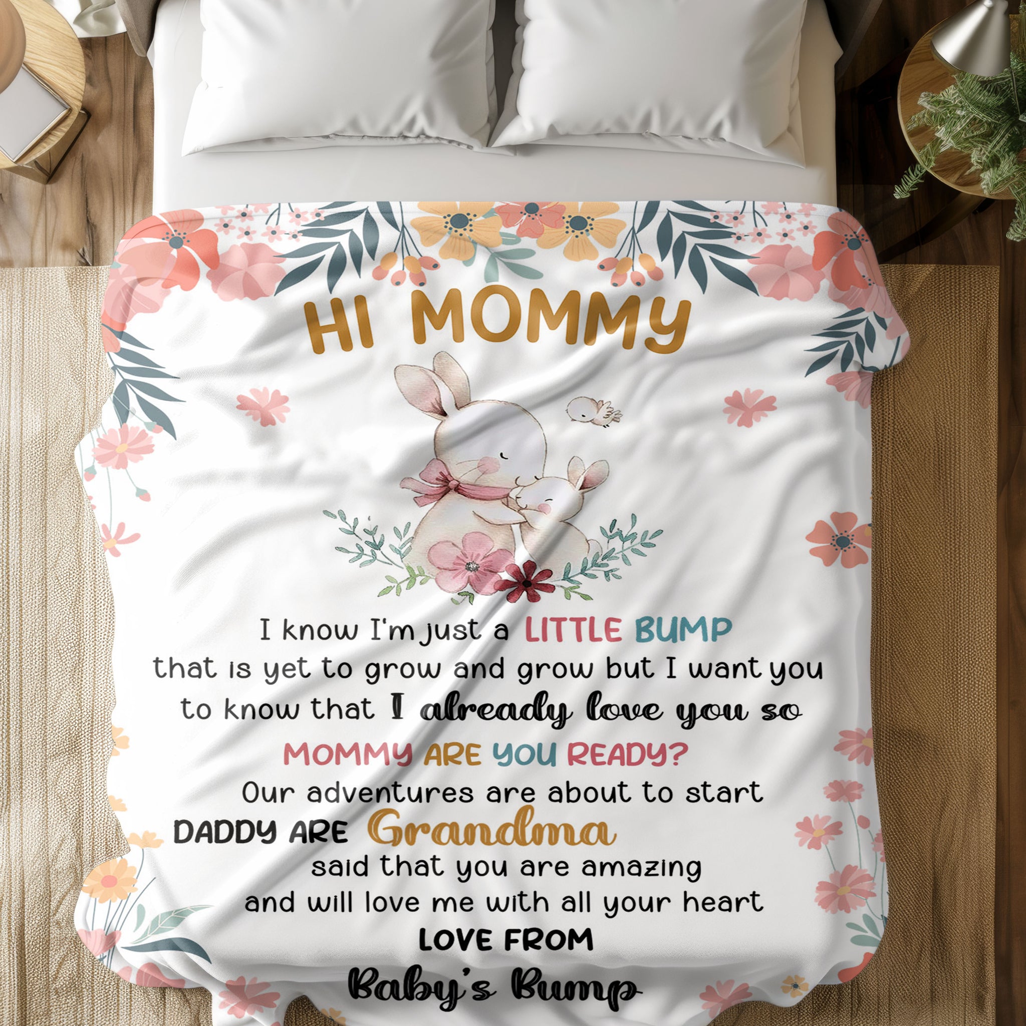 A Snuggle of Love: The Adorable Elephant Personalized Blanket for Expecting Moms
