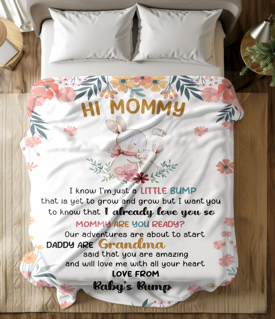 A Snuggle of Love: The Adorable Elephant Personalized Blanket for Expecting Moms