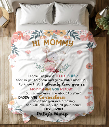 A Snuggle of Love: The Adorable Elephant Personalized Blanket for Expecting Moms