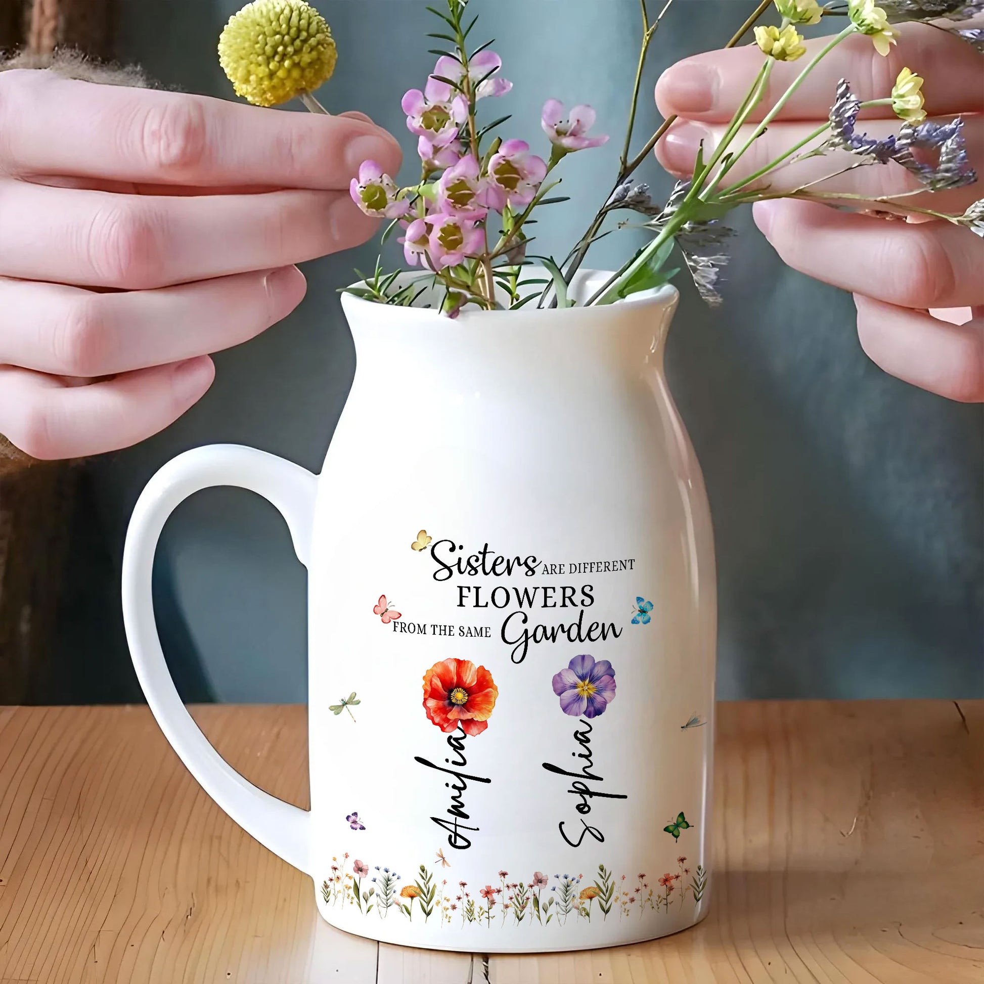A Timeless Treasure: The Birth Flower Vase for Sisters
