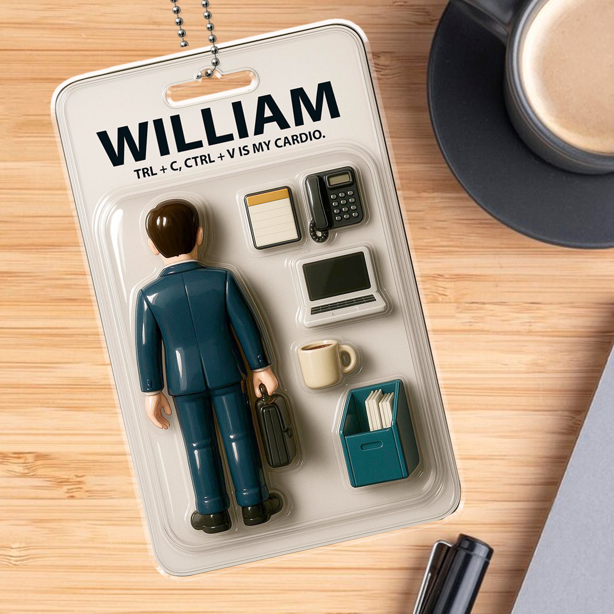 Acrylic Car Ornament for the Office Hero Dad – Personalized Father’s Day Gift for Businessmen, Admins, and Remote Working Legends

