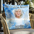 As I Sit in Heaven Personalized Memorial Pillow Remembrance