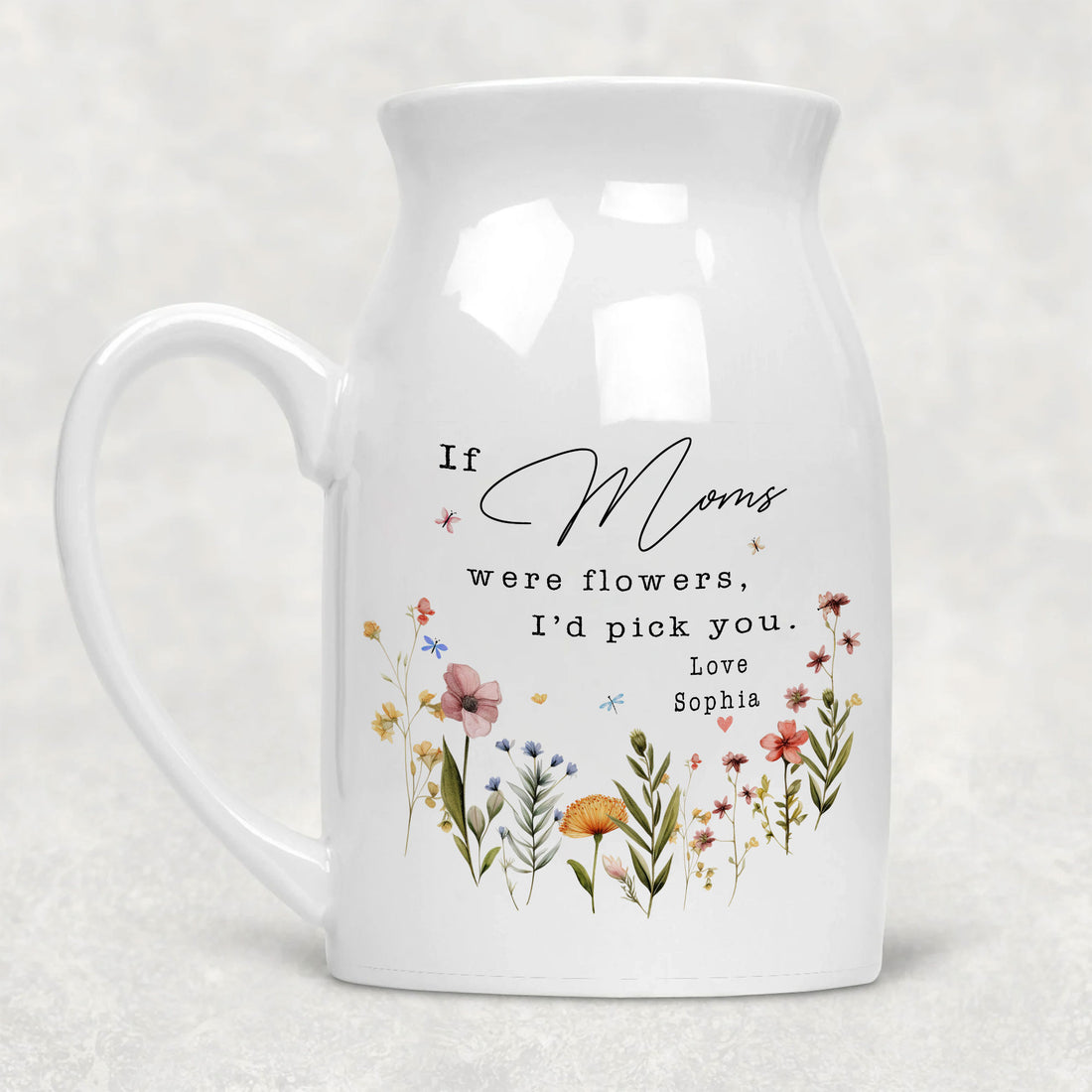 Blooming Love For Grandma | Sweet Custom Flower Gift From Niece | Grandmother Keepsake From Niece | Custom Birth Flower Ceramic Gift For Nana | Custom Birth Month Flower