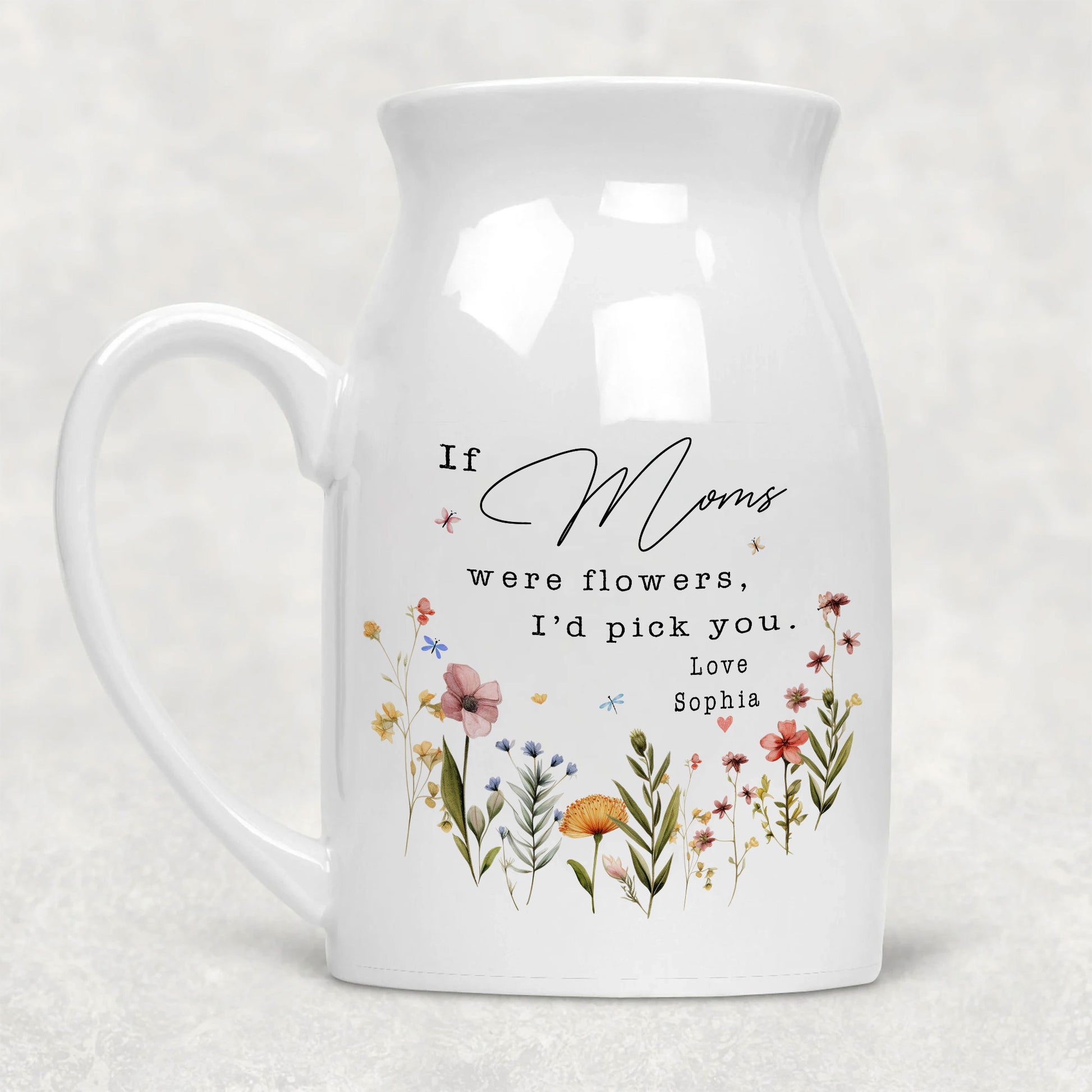 Blooming Love For Grandma | Sweet Custom Flower Gift From Niece | Grandmother Keepsake From Niece | Custom Birth Flower Ceramic Gift For Nana | Custom Birth Month Flower