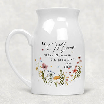 Blooming Love For Grandma | Sweet Custom Flower Gift From Niece | Grandmother Keepsake From Niece | Custom Birth Flower Ceramic Gift For Nana | Custom Birth Month Flower