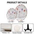 Ceramic Plate: Grandma's Garden, Custom Grandchild's Name, Birth Flower

