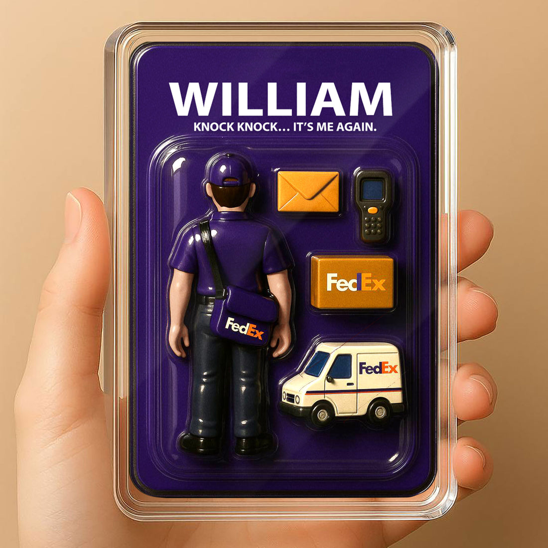 Personalized 3D Delivery Driver Acrylic Plaque – Custom Name Father's Day Gift