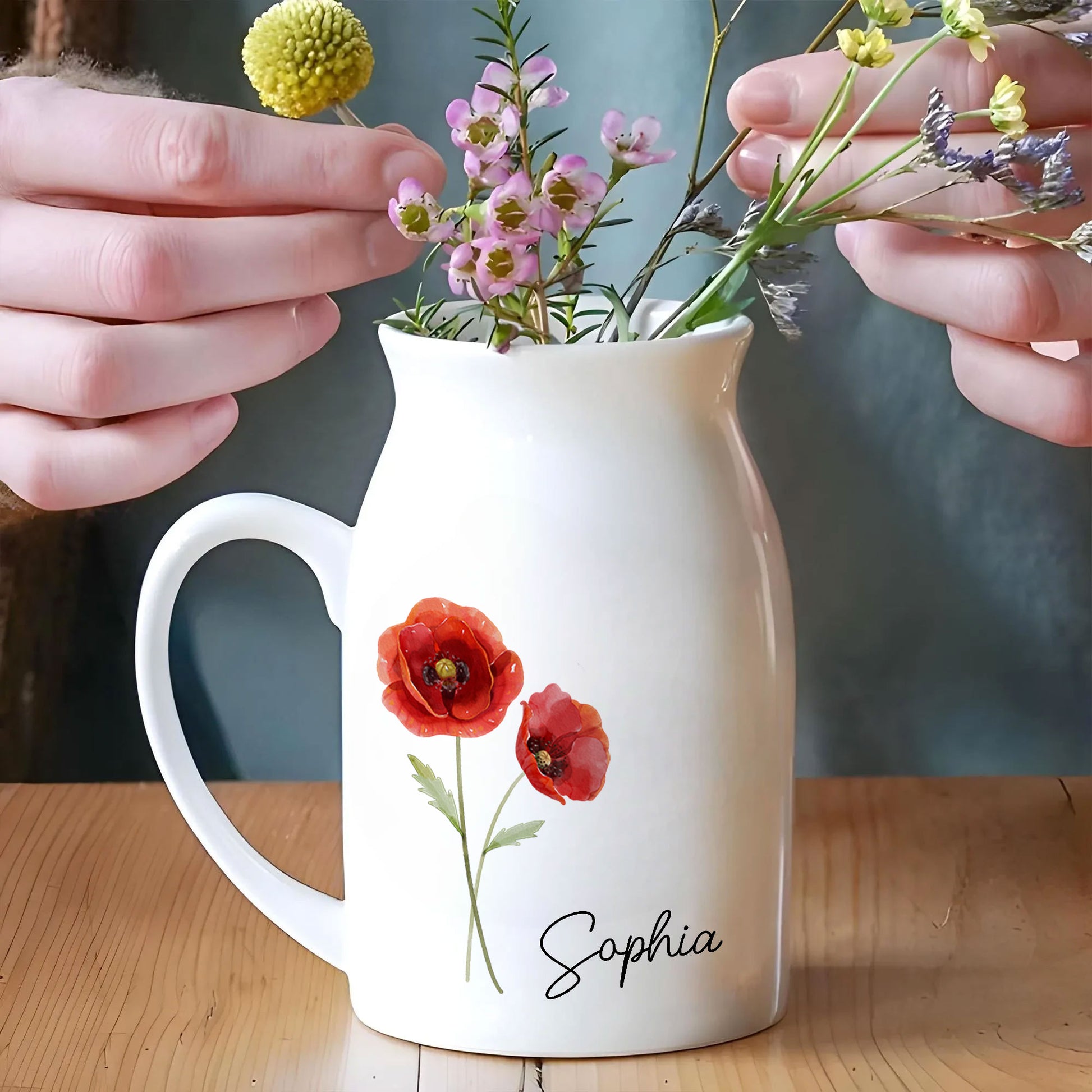Custom Birth Month Floral Keepsake | Personalized Botanical Mother's Day Gift | Custom Granddaughter Gift, Custom Mother's Day Gift