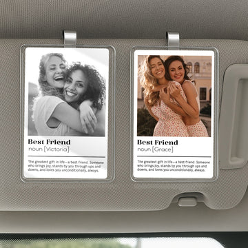 Custom Car Visor Clip for Best Friends – Personalized Gift for Her, Celebrating Unbreakable Bonds on Every Drive

