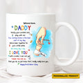 Custom Ceramic Mug with Baby’s Message for Daddy – First Father’s Day Gift with Sweet Welcome Home Poem and Name – Thoughtful Gift for New Dads


