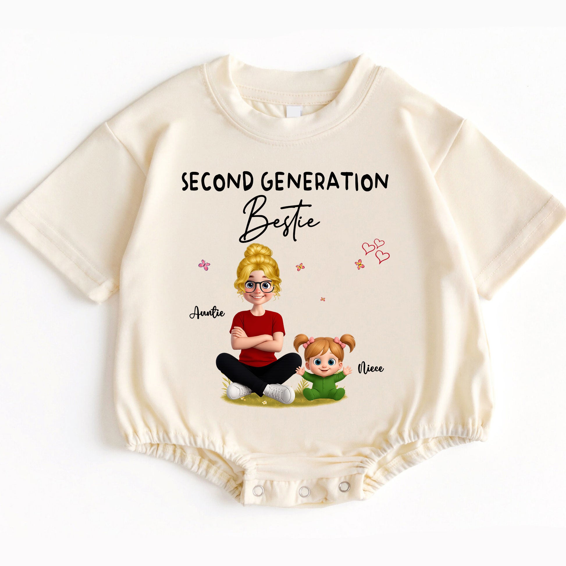 Custom Character Gift for Niece from Aunt - "Bestie" Baby Bodysuit 
