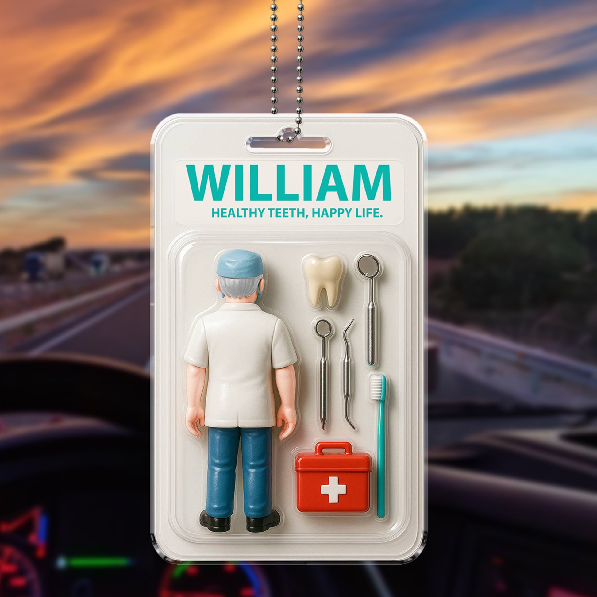 Custom Dentist Car Hanging Decor - Personalized Dental Professional Gift