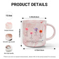 Custom Marble Mug with Grandchild's Name and Birth Flower Size Chart